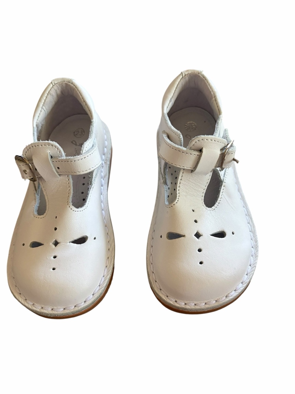 Jacadi Smooth leather mixed baby slingback